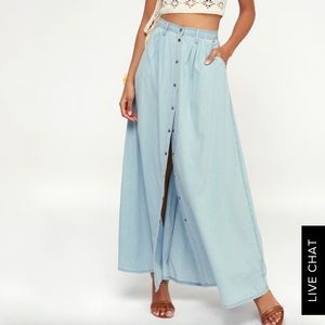 Chambray Maxi Skirt from Lulu’s